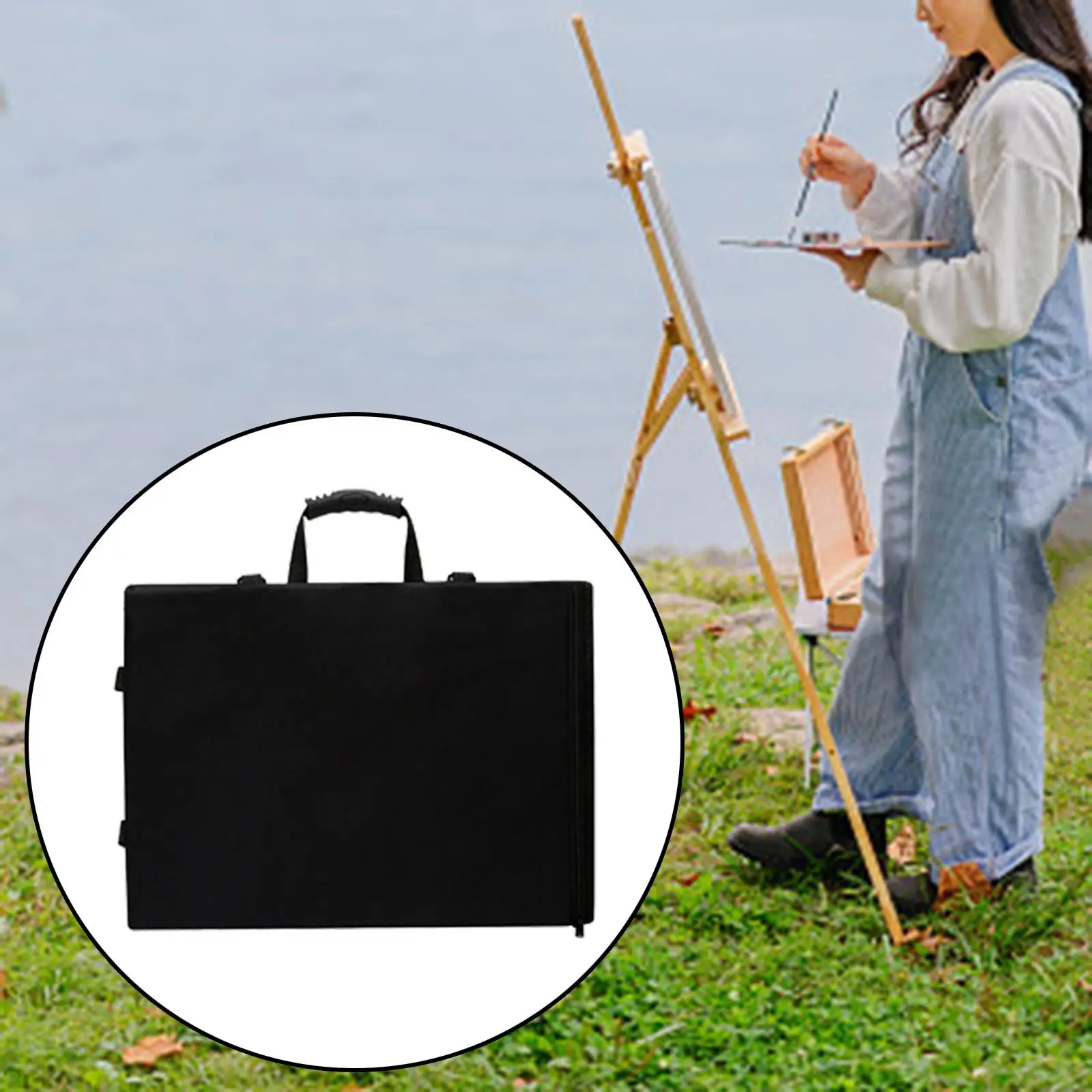 Art Portfolio Carrying Case, Portfolio Backpack Art Portfolio Carry Bag Portfolio Tote Bag for Painting
