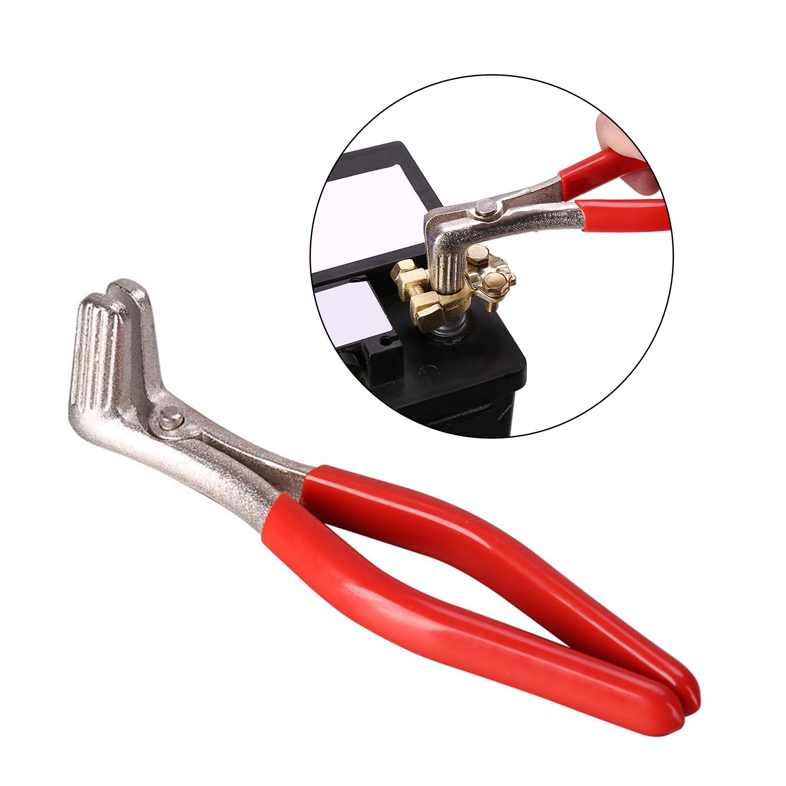 Car Battery Terminal Pliers Angled Head Multipurpose Portable Spreader Pliers Professional for Truck UTV Boat Accs