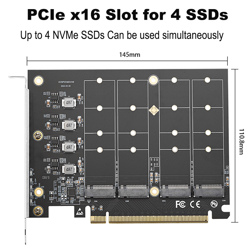 iocrest carte pcie avec dissipateur de prend en charge nvme support bifurcation raid