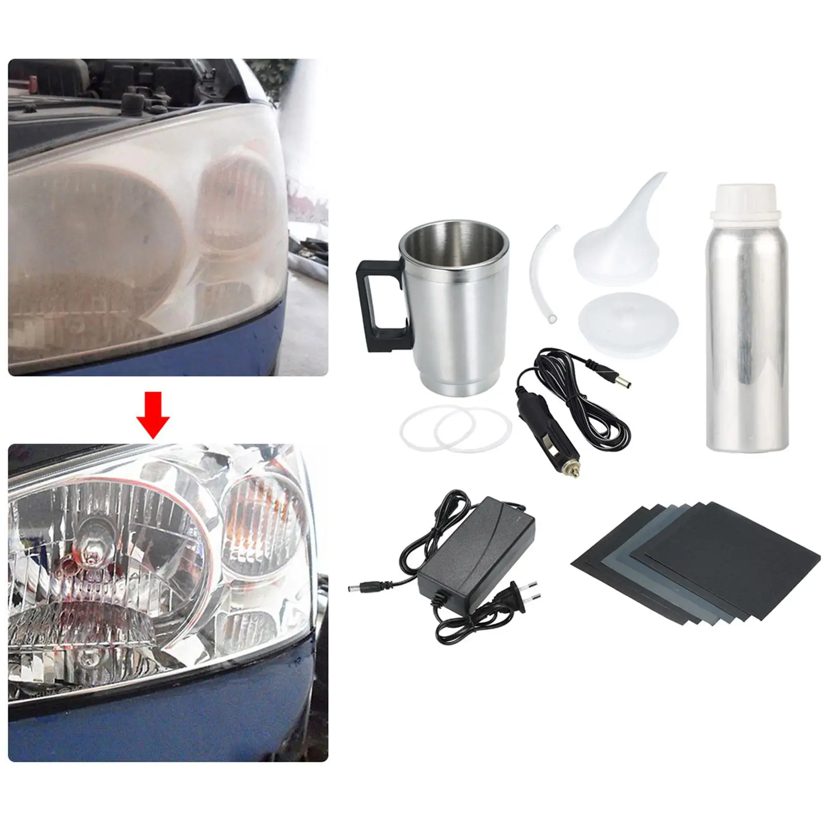 Car Headlight Renovation Kit Atomization Cup Headlight Lens Polish Repair Tool