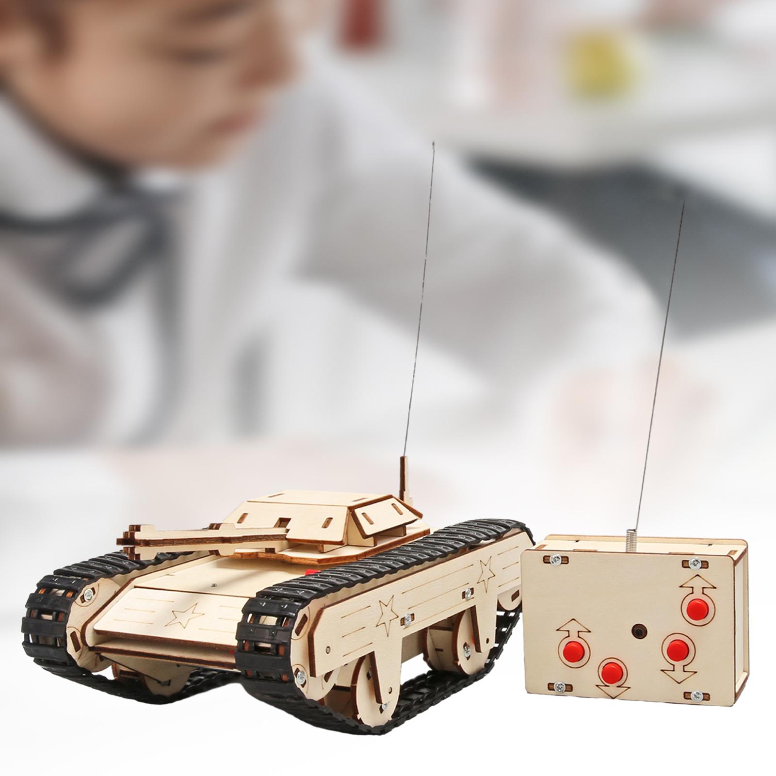 Assembly 3D Puzzles Educational Toy Electric Motor Building Project for Kids Tank Model Kits for Boy Girls Kids Birthday Gift