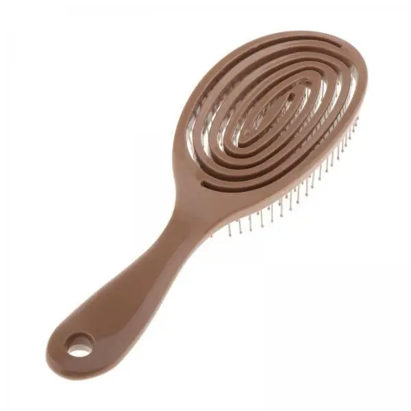 2xDetangler Comb Hair Brush Styling Comb Scalp Massage Hair Care Coffee