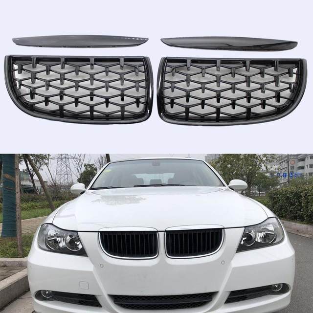 Left Right Kidney Mesh Grille Grill for bmw E90 2005-2008