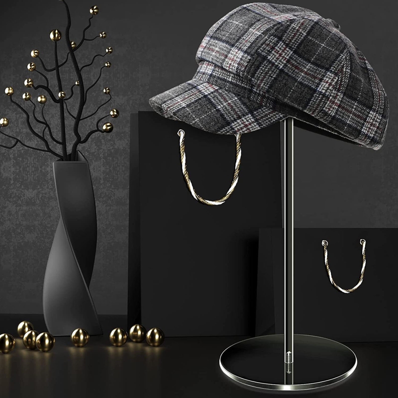 R2LE Clear Acrylic Hat Stand Wig Display Holder Acrylic Display Riser Round Jewelry Watch Display Pedestal Riser Stands Home