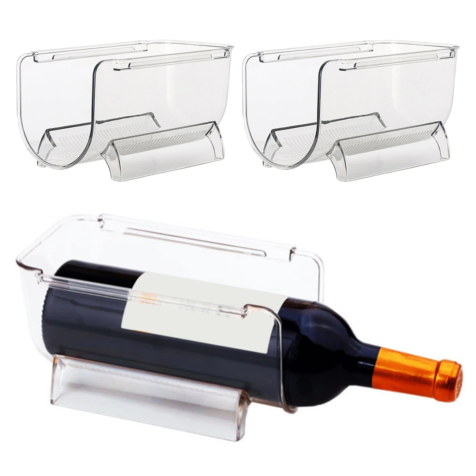 Transparent Acrylic Wine Rack Stackable Beverage Storage  Decor