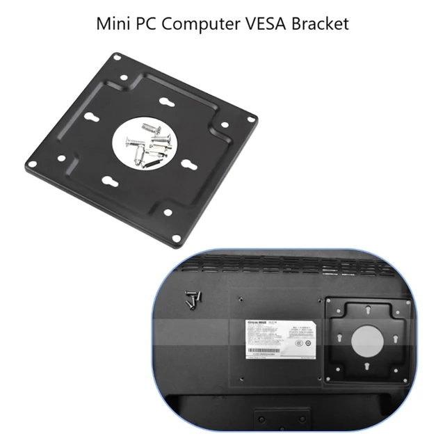 ✓ Support VESA Tooq pour Mini PC - Poids Max 3kg - VESA 100x100 - Couleur  Noir couleur en stock - 123CONSOMMABLES