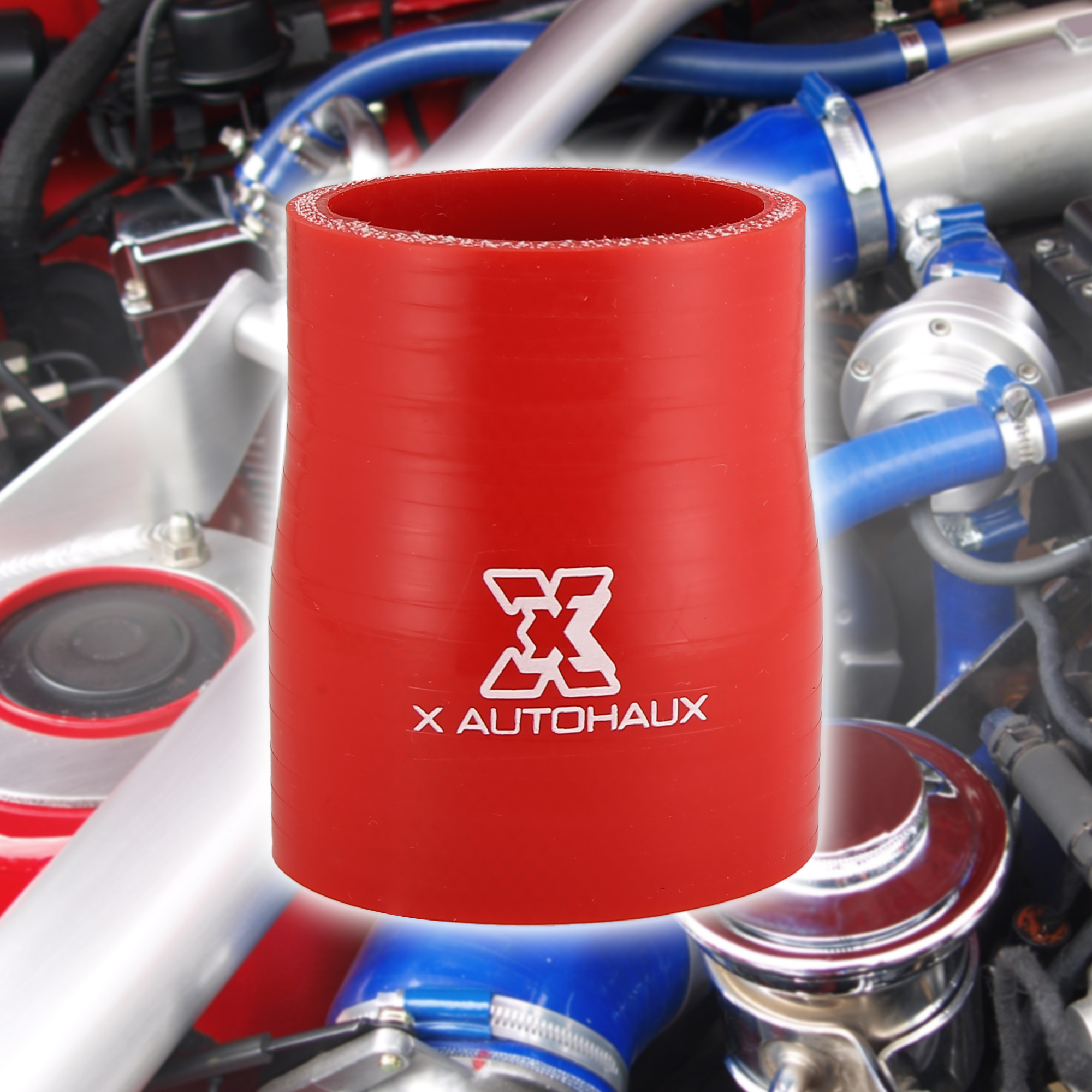 Uxcell 51–57 mm 51–63 mm 51–76 mm Innendurchmesser, gerader Silikon-Reduzierschlauch, Silikonschlauchkupplung, Ladeluftkühlerrohr, rot, für Auto-Ladeluftkühler – Detail 1