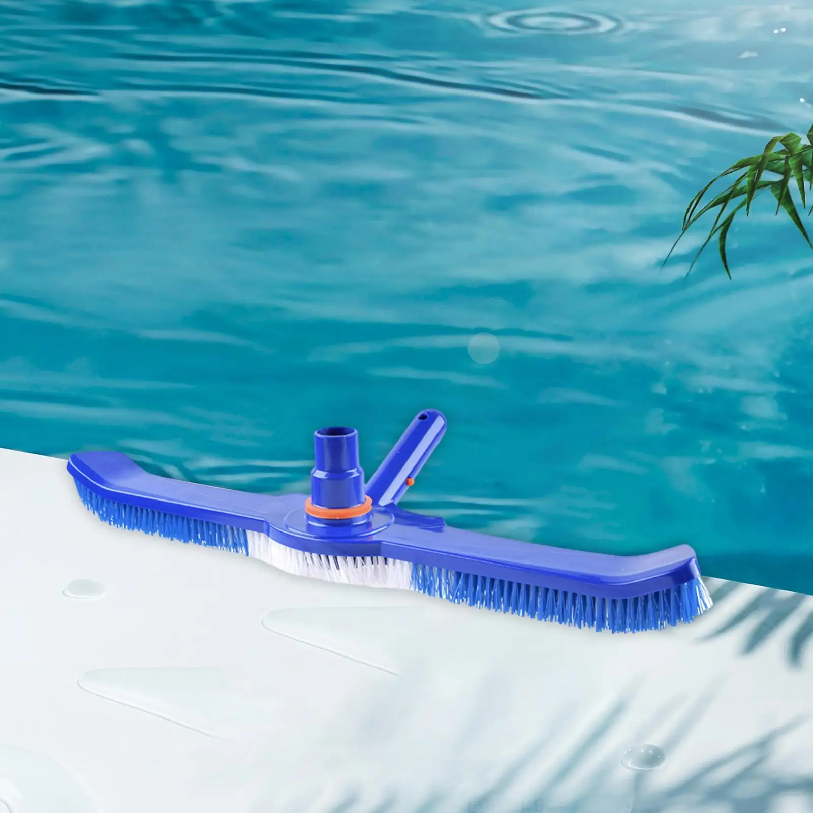 Pool Vacuum Cleaner Head with Bottom Brush Professional Attachment Cleaning Tool for Wall Corner Inflatable Pool