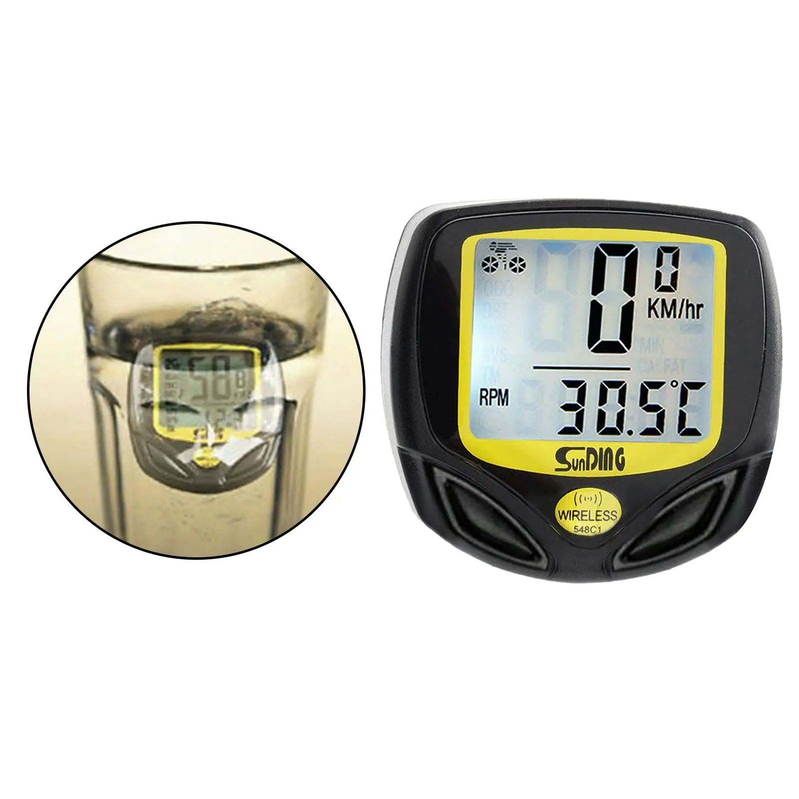 Battery  Computer  Waterproof LCD Digital  Bike ometer Cycle Bike  Indicator Meter 