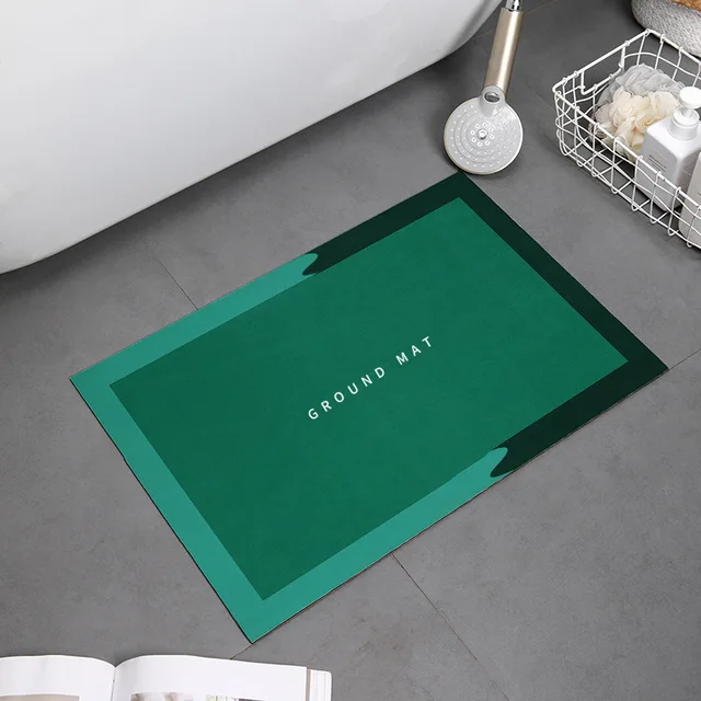 Absorbent mat Anti-slip rubber mat Bathroom carpet Quick-drying thin carpet  Bathroom mat Reusable W40xL60cm - AliExpress