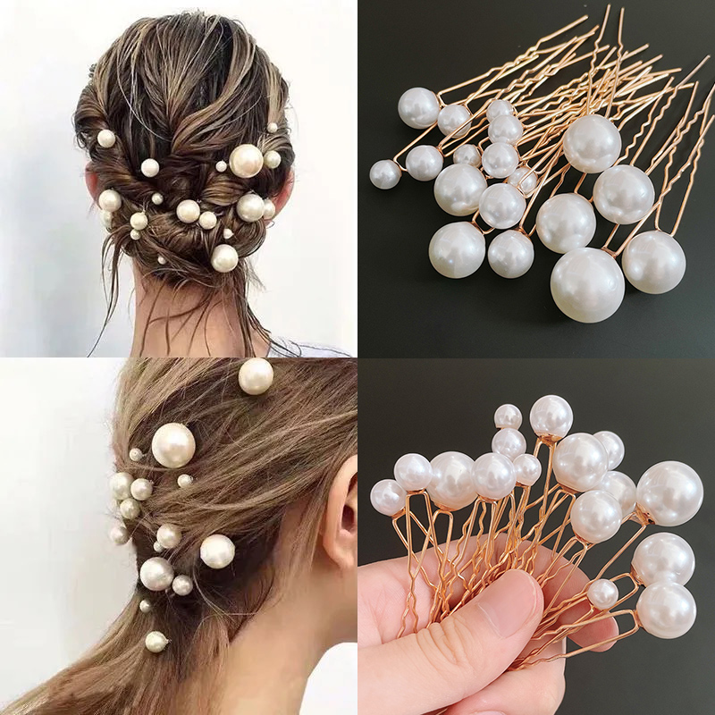 Best of 18Pcs Women U-shaped Pin Metal Clip Hairpins Simulate Pearl Bridal Tiara Hair Accessories Wedding Hairstyle Design Styling Tools Reviews & Tips