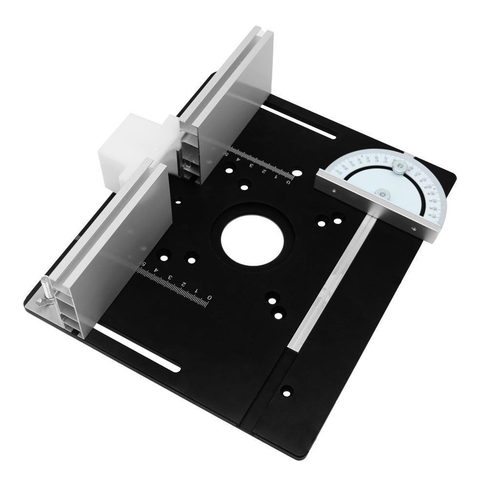 Multifunktionale Aluminium-Frästisch-Einsatzplatte, Holzbearbeitung, elektrische Holzfräse, Klappplatte für Werkbänke, Fräsplatte – Detail 16