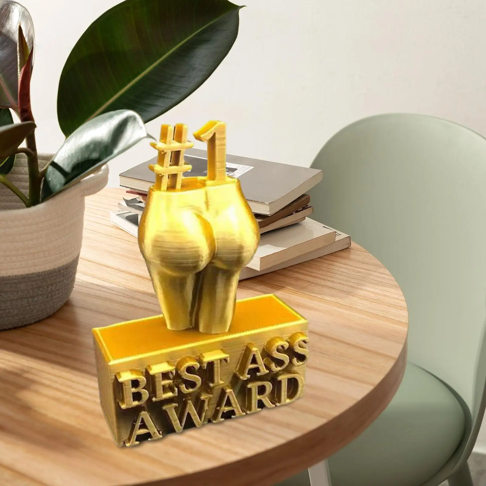 Best Ass Award Desktop Trophy Award Award Gift Creative Trophy for Competitions Celebrations Ceremonies Party Appreciation