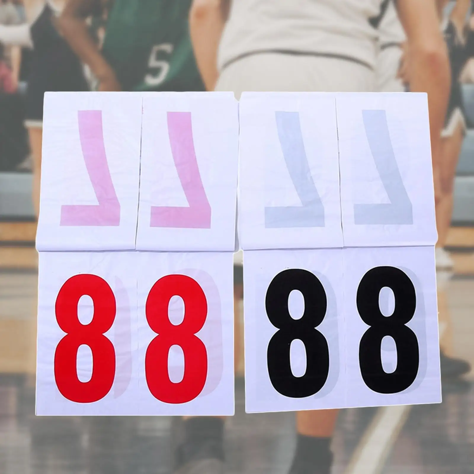 Sport Scoreboard 16.4in*16.4in Hanging Score Keeper 2 digits for Competitive Sports Indoor Outdoor Basketball Hockey Volleyball