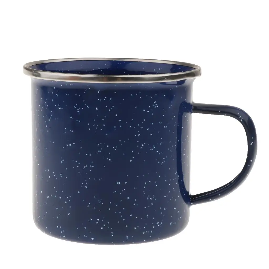 2xCamping Enamel Mug Cup Enamelware Tea Coffee Mug Vintage Style Great Gift