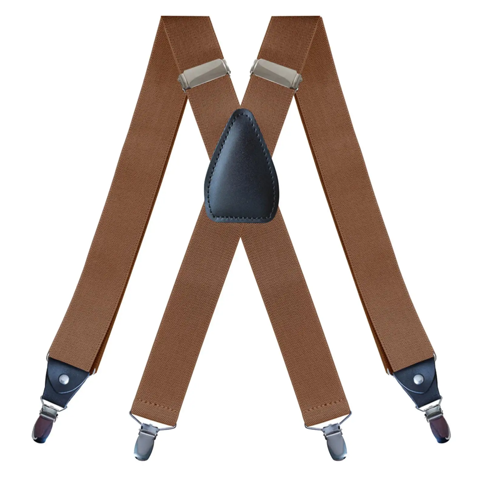 Men`s Suspenders 1.38 inch Elastic Straps Unisex X Back Brace