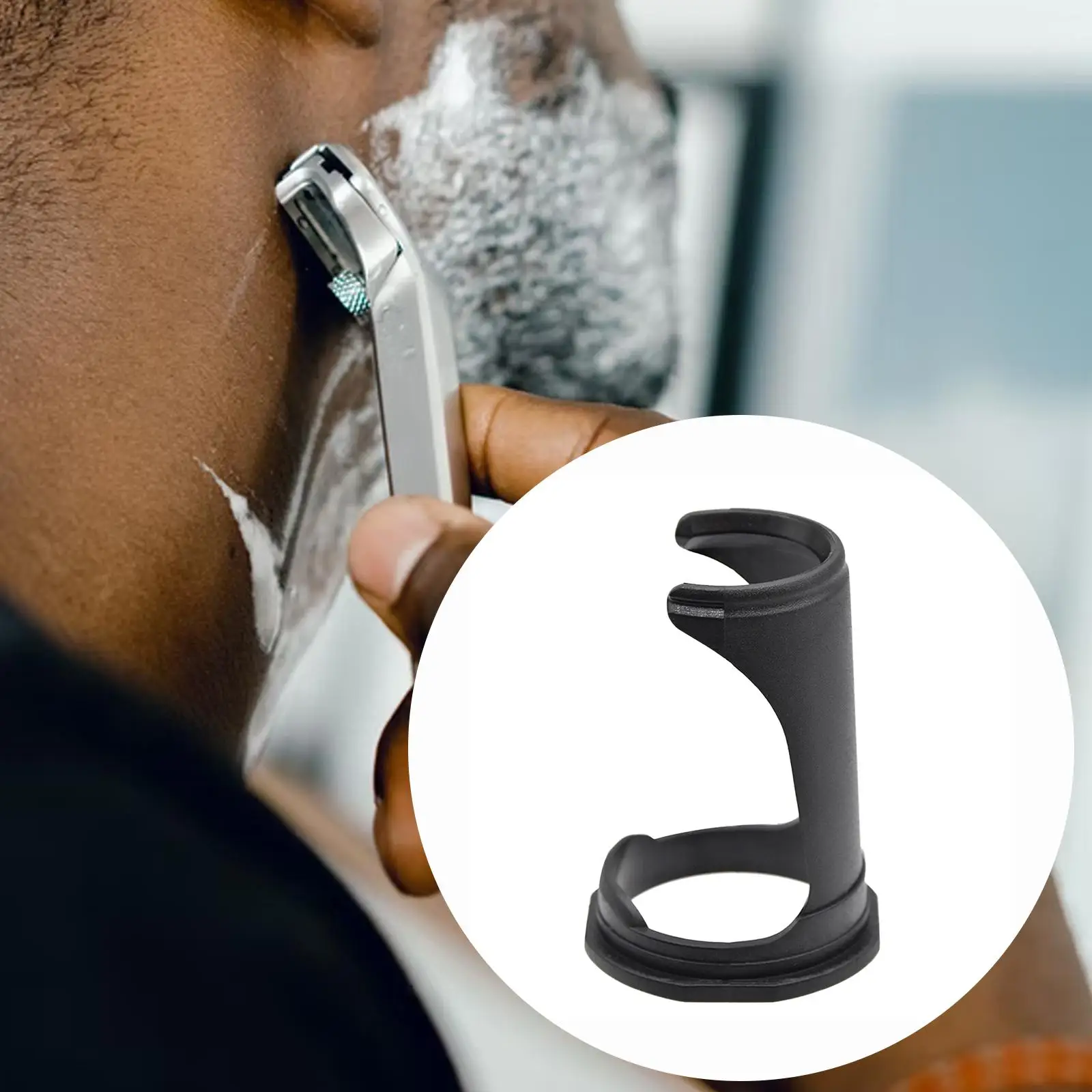 Men`brush Shaving Holder Non Slip Safety Shaver Holder Storage Shave Brush Holder support Bathroom Salon Extra Stability