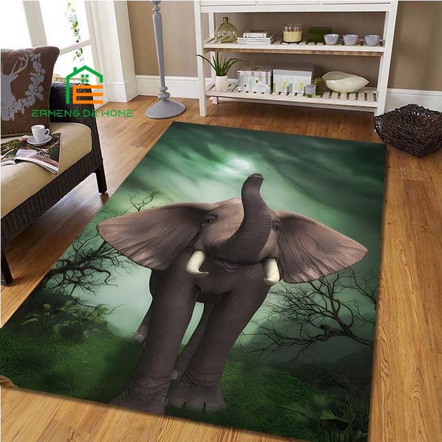 Elephant Decorative Home Carpet, Anti-Slip, Carpet, Rug, Kitchen outlet mat