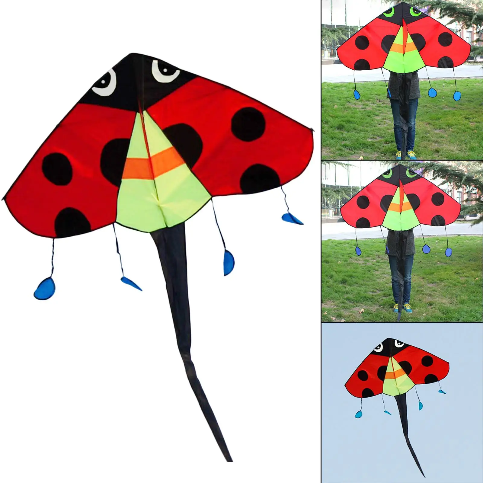 Colorful Delta Kite Triangle Kite Windsock Fly Kite for Toy Sports Beginner