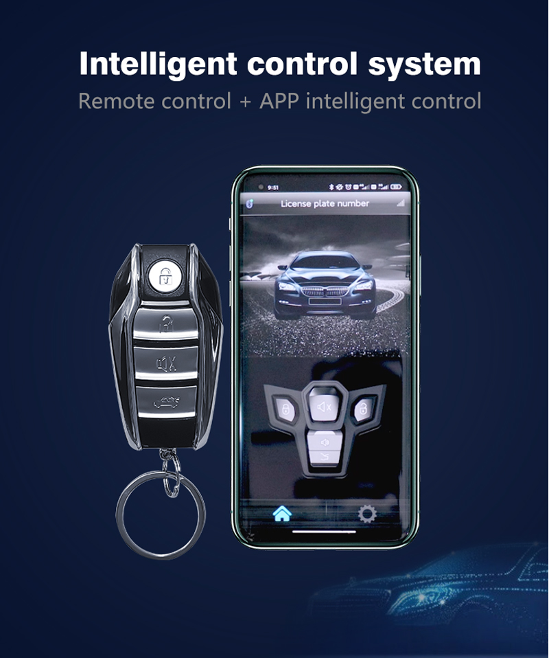 One Way Auto Alarm system Car Alarm Manual Push Button Start Stop System (1 Meta
