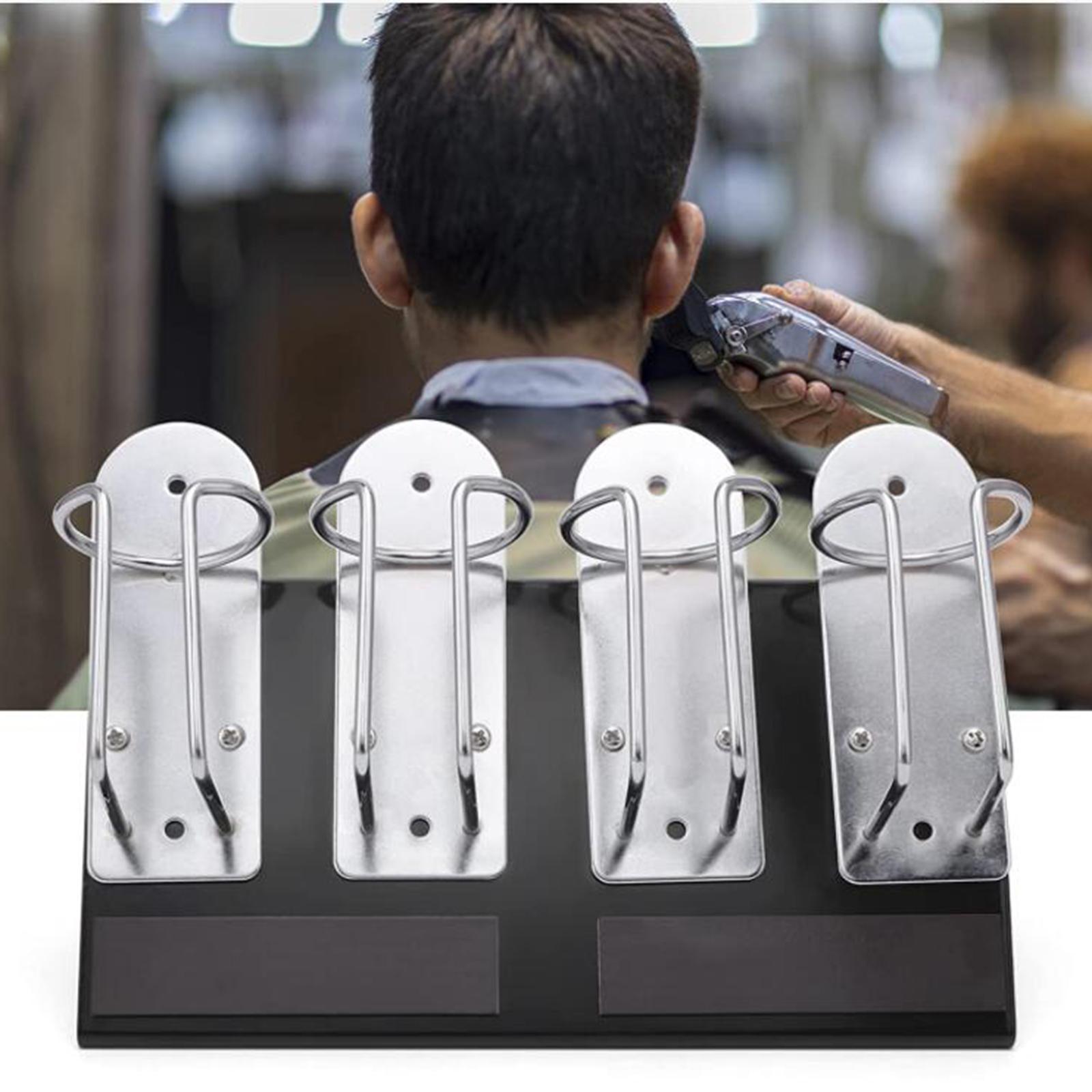 4 Slots Hair Clipper Holder, Salon Electric Hair Cutter Stand Shelf, Beard Shaver Rack, for Barbers Hairstylist
