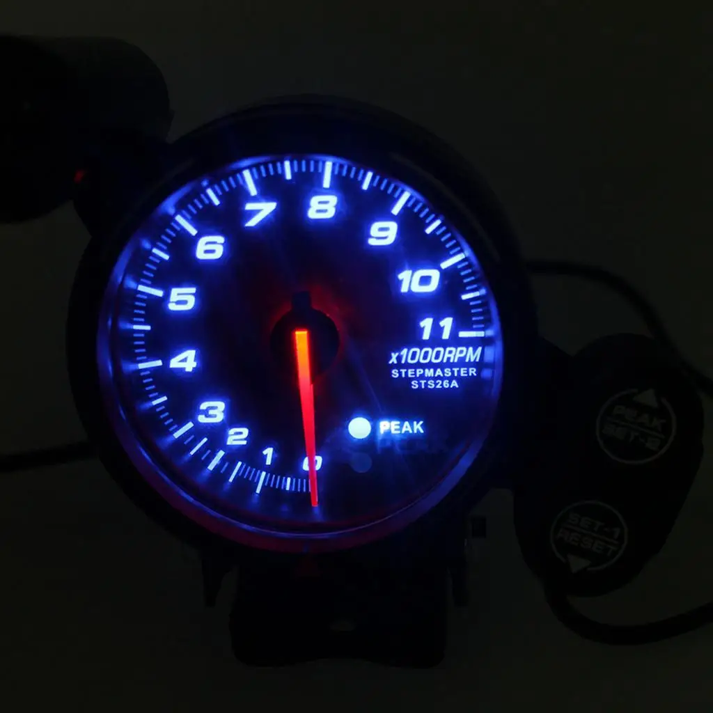 3.75 `` Blue Tachometer Gauge Indicator with  Light 12V B1116