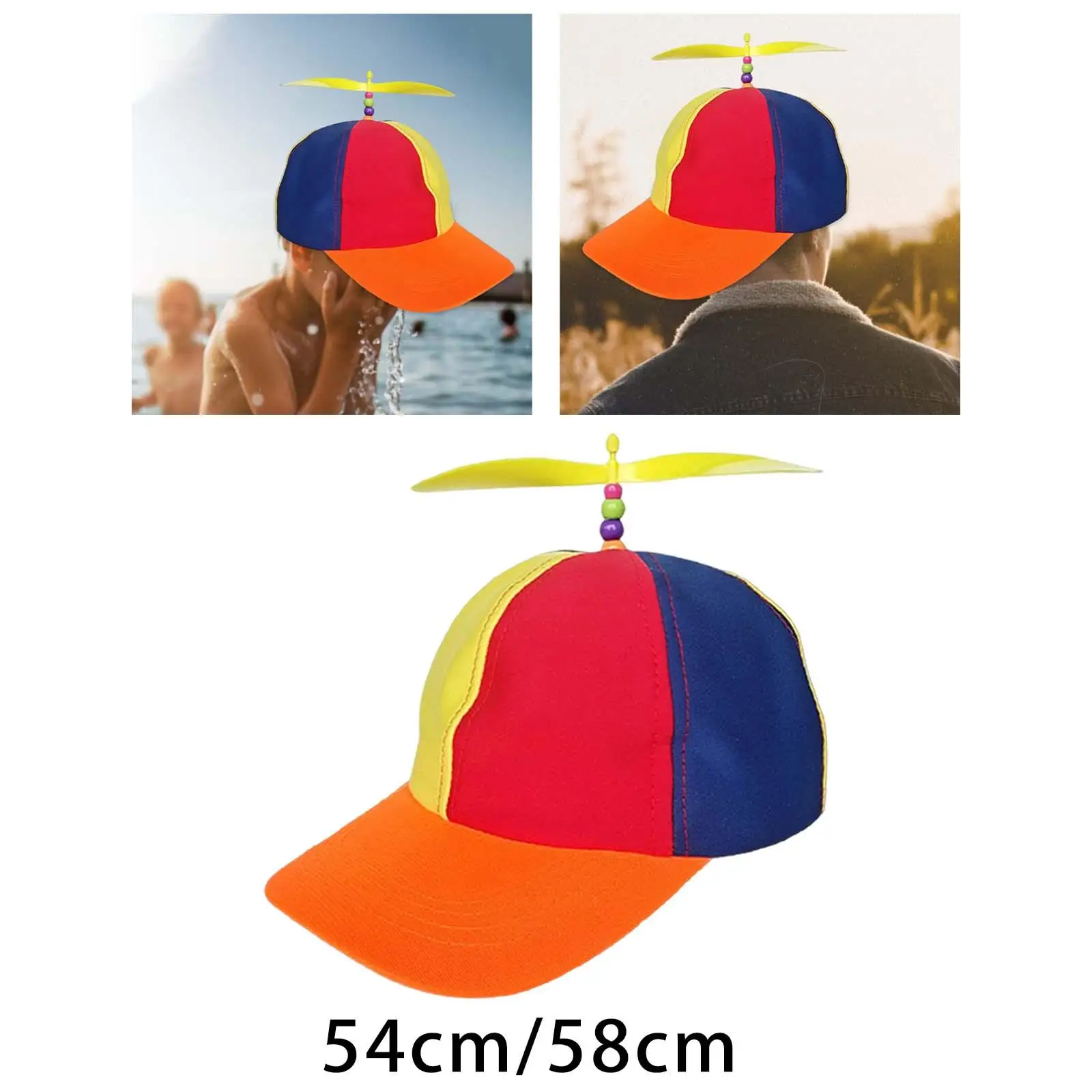 Rainbow Airscrew Hats Adjustable Portable Detachable for Celebrations Bands