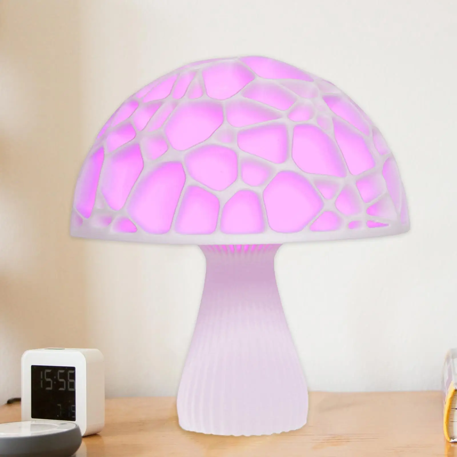 Table Lamp Dimmable LED Mushroom Remote Control  Room Bedside Dorm