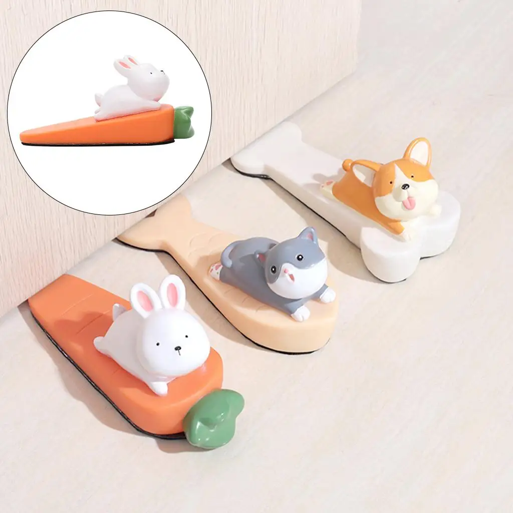 Animal Shaped Door Stopper Prevents Injuries Safety Edge Bumpers Finger Protectors Guard Cute Wedge for Doors Door Seam Family