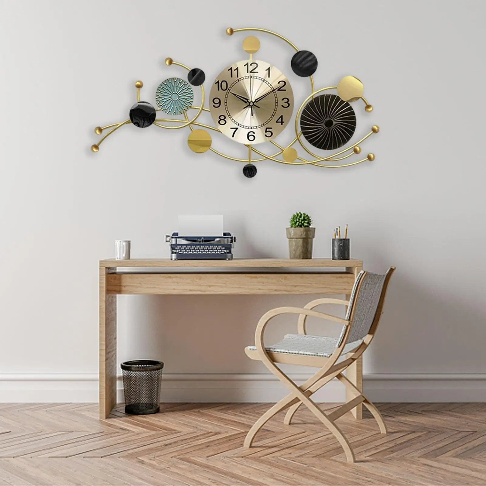 Modern Large Wall Clock Hanging Clocks Silent Sweep Circular Wall Clocks for Home Bedroom Office Shop Living Room Decor