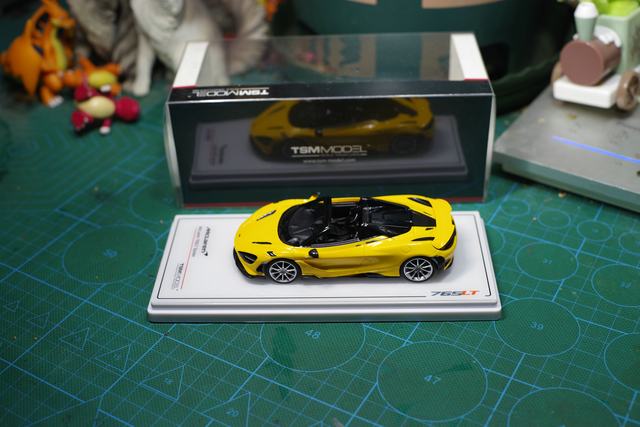 TSM 1/43 Diecast car model McLaren 765LT Spider yellow