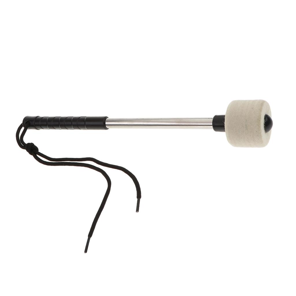 Professional Drum Hammer Mallet Stainless Steel Handle for Marching Band Bass Drum Percussion Parts