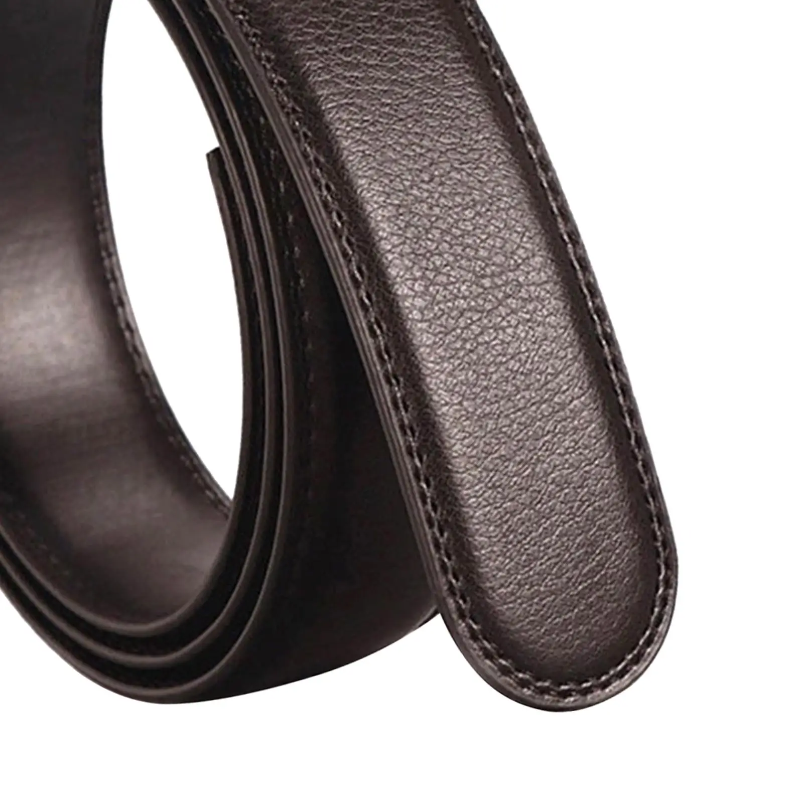 PU Leather Ratchet Belt without Buckle Automatic Belt Lightweight Fashion Waist