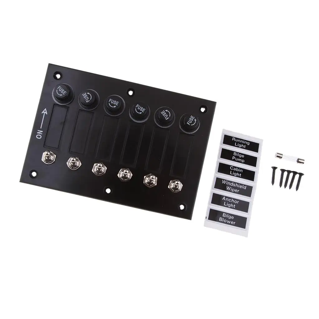 6 Compartment Fused Marine Switchboard for Boats Switchboard