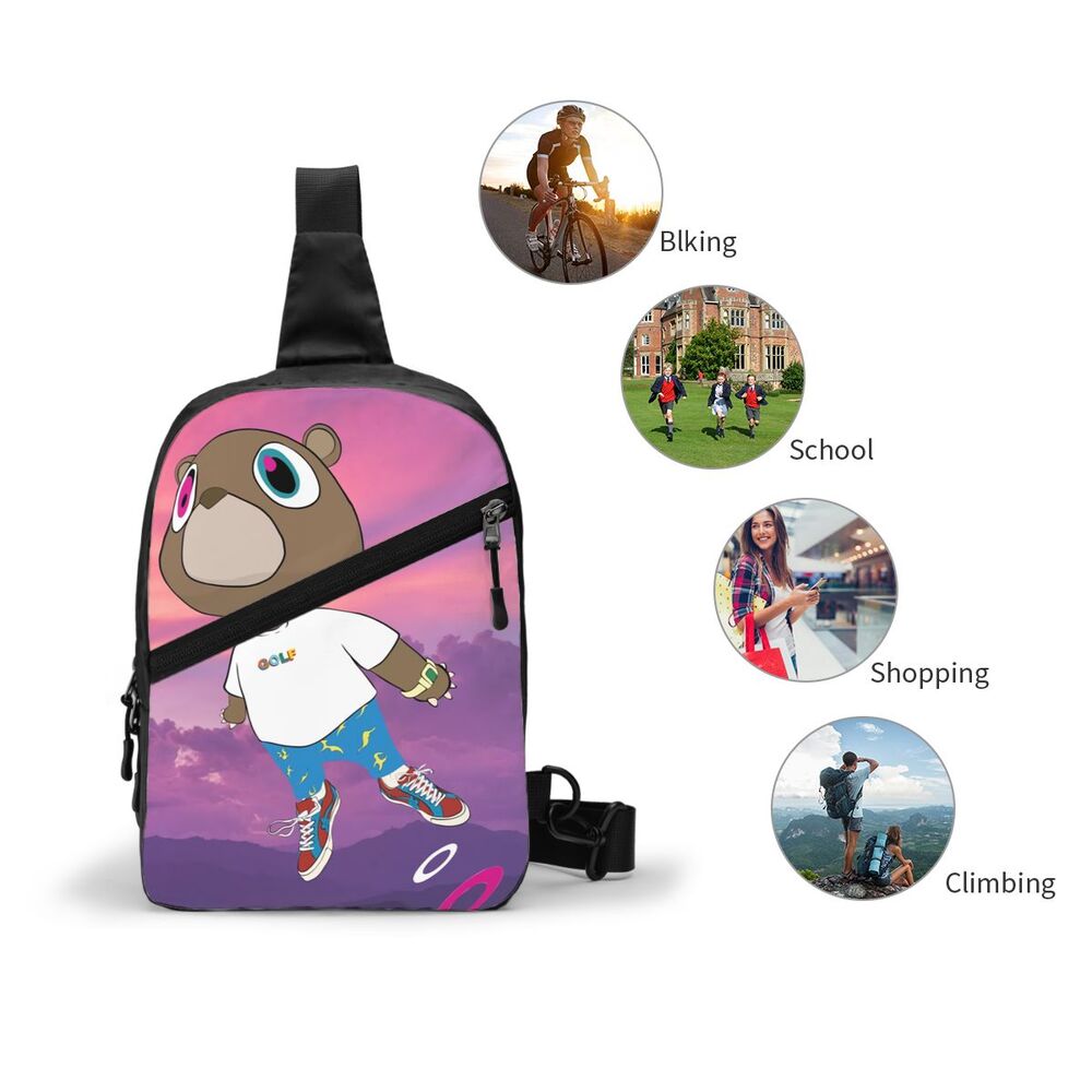 Bag Homens Cool POP Rapper Ombro Mochila para Caminhadas