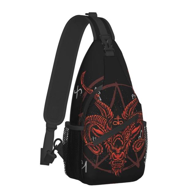 Satan Antichrist Goat Lucifer Devil 666 Occult Crossbody Chest