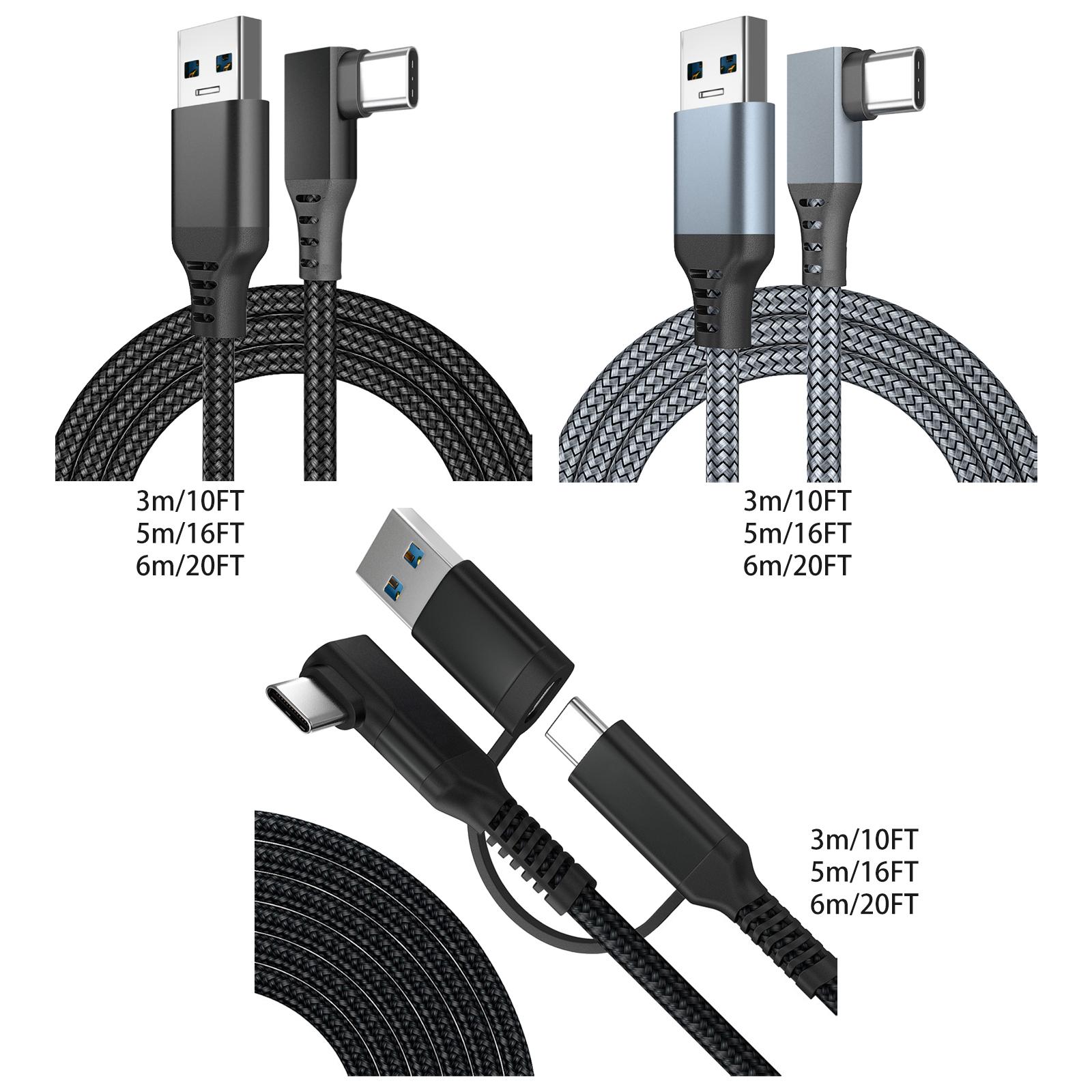 Link Cable, 5Gbps High Speed Data Transfer USB A to C, for Quest 2 VR Headset