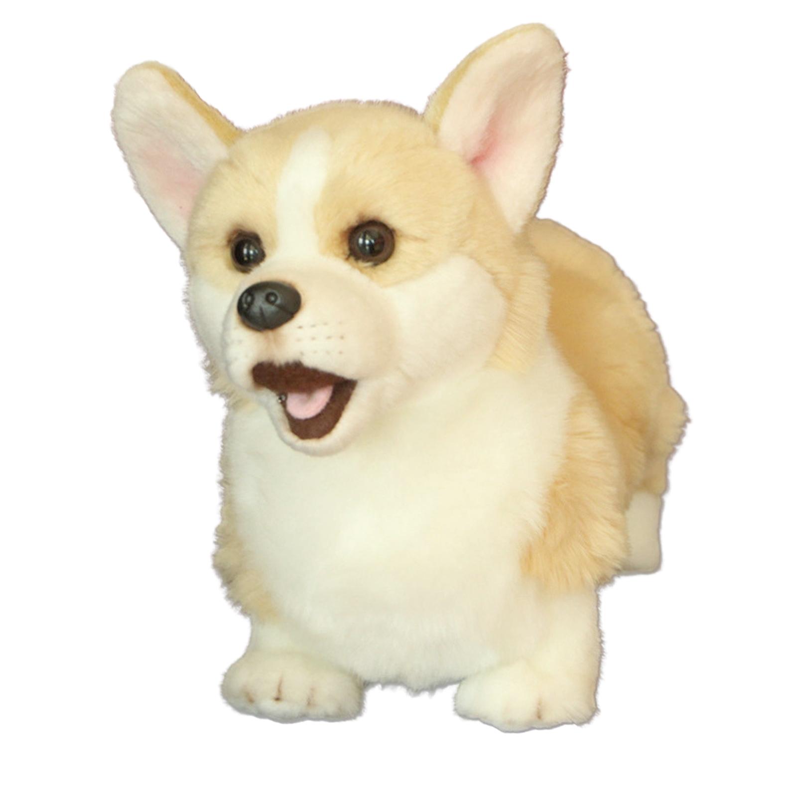 Cute Corgi doll Cushion Lifelike plush Stuffed Animal Plush Toy for Bedroom Home Decor Chair Gift Cartoon Ornament