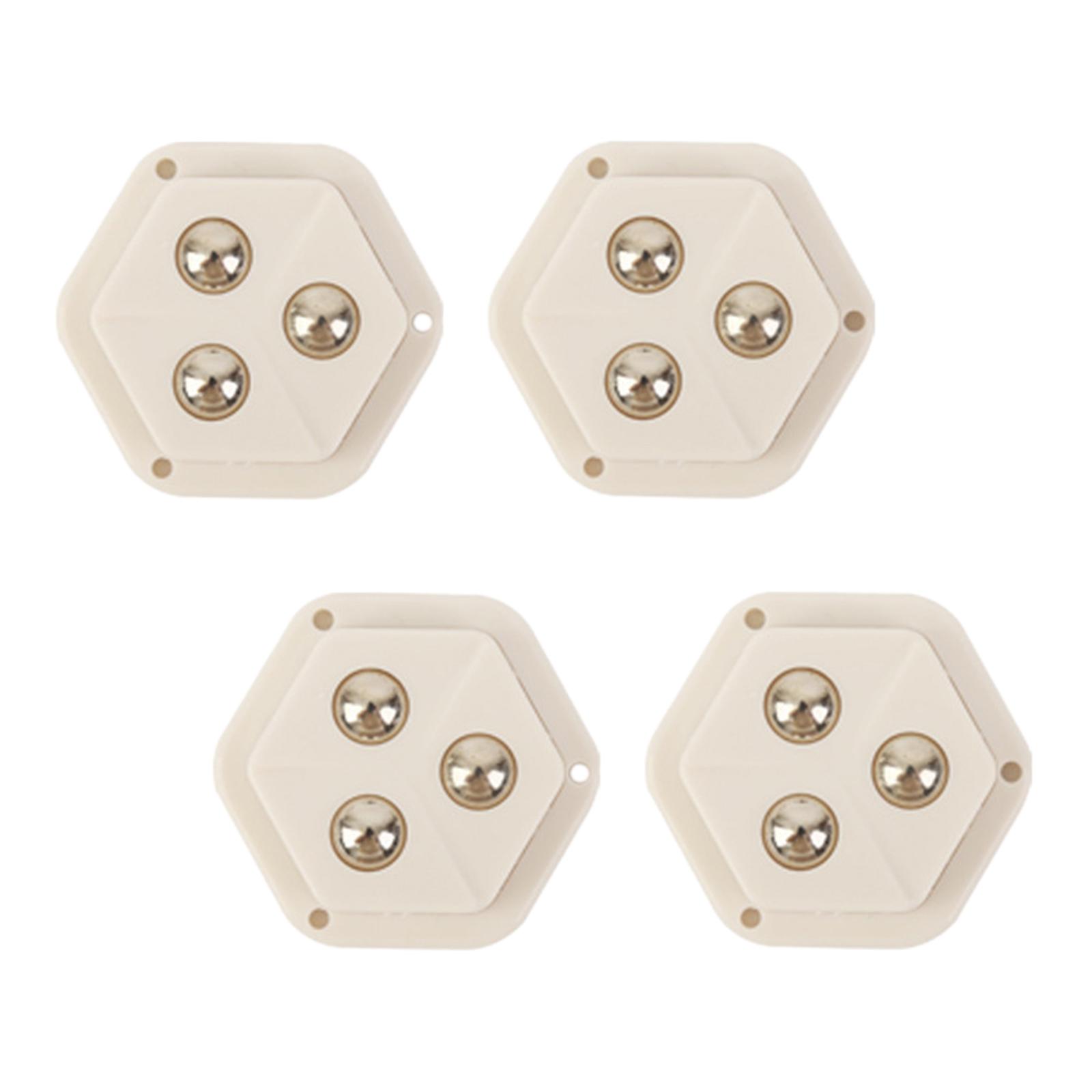 4Pcs Caster Wheels Mobile Base Accessory Caster Rollers for Flowerpot Cupboard Household Storage Box Trash Can Furniture