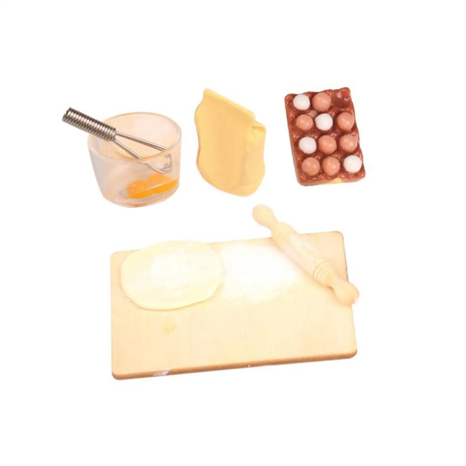 1:12 Miniature Food Baking Set Dollhouse Decoration Accessories 1/12 Miniature Baking Cooking Set for Home Restaurant Bakery