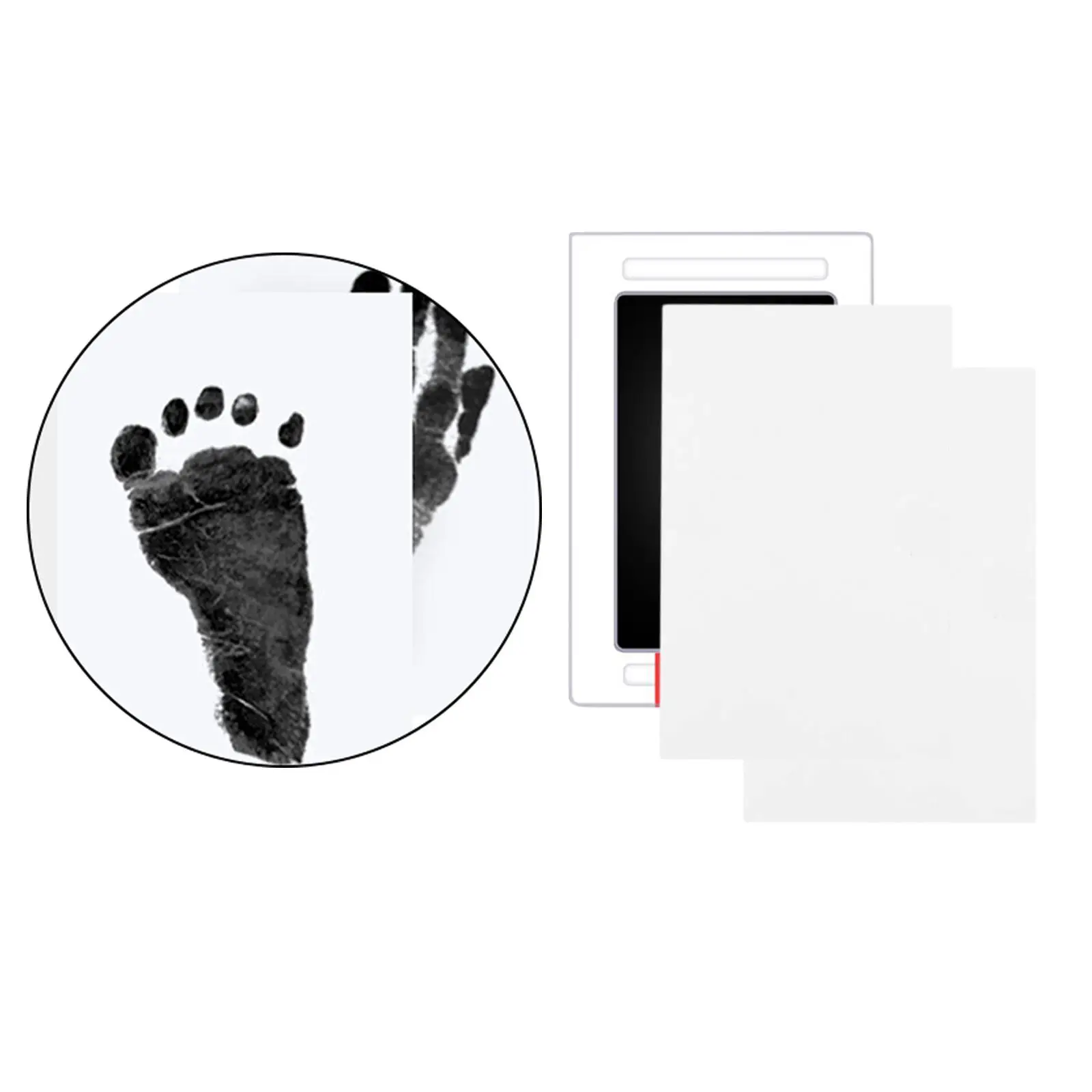 Newborn Baby Inkless Footprint Ink Pad 2  Cards Non- Ink Kits