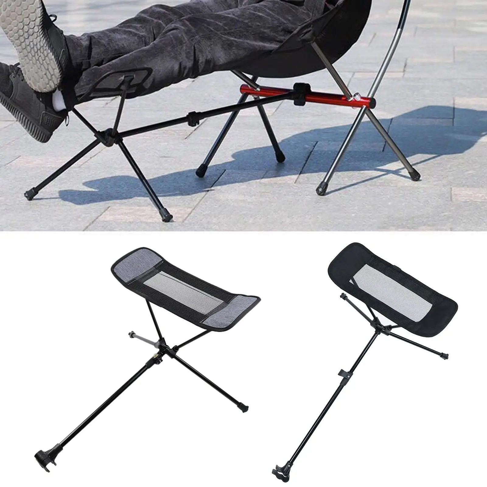 Collapsible Footstool Camping Beach Fishing Folding Outdoor Foot Stool