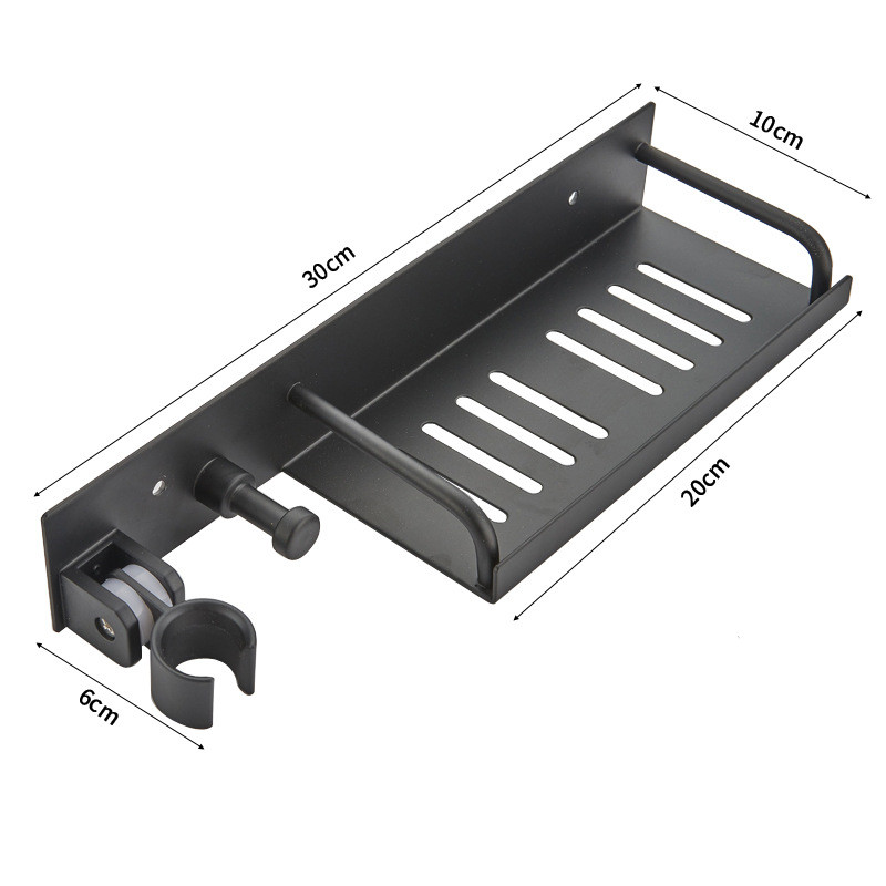 Description Picture 2 of itemShower Storage Holder Aluminum Alloy Shampoo Tray Stand Adjustable Shower Head Rack for Kitchen Bathroom Organizer Accessories