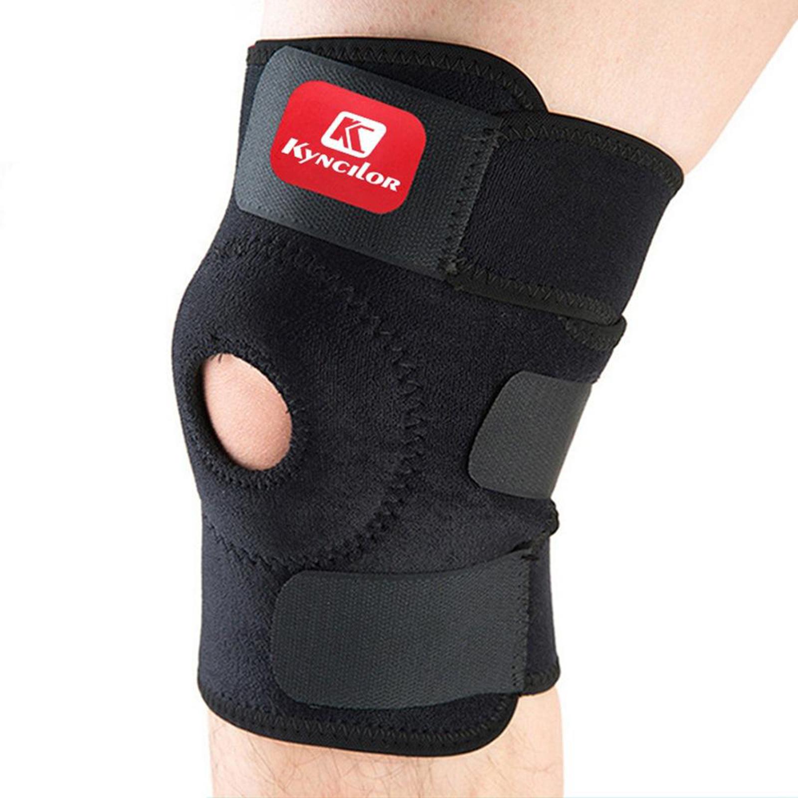 Knee Brace Support with Strap & Side Patella Stabilizers for  &   Compression Wrap for   - 