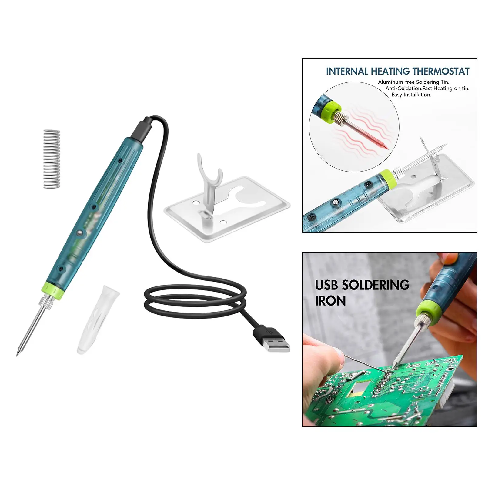 Electric Soldering Iron Welding Tool with Soldering Iron Stand Professional Electronic Soldering Pen for Electrical Accessories