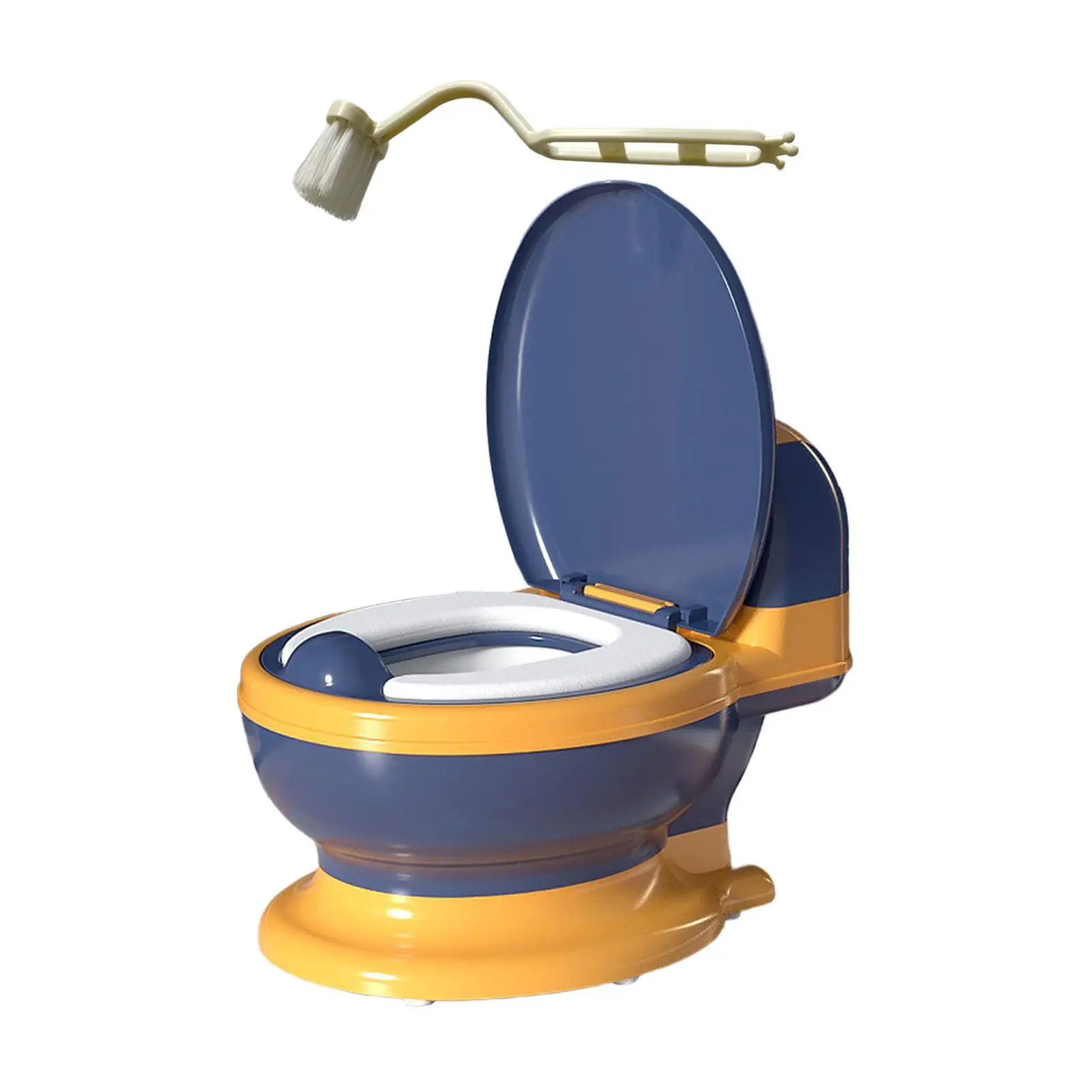 Toilet Training Potty Includes Cleaning Brush Compact Size Comfortable with Wipe Storage Real Feel Potty Kids Infants Girls Boys