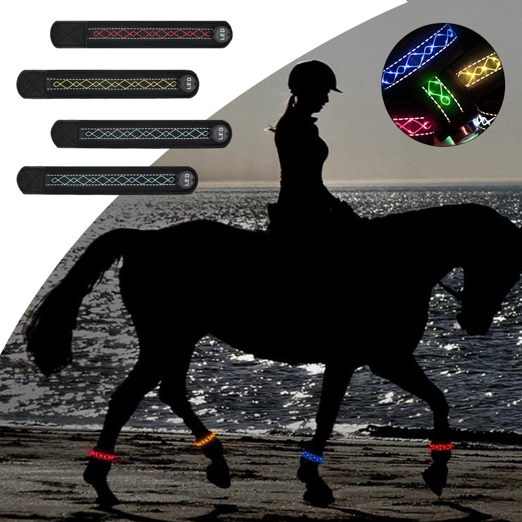 4 Pieces of LED Lighting Horse Leg Harness with High Visibility