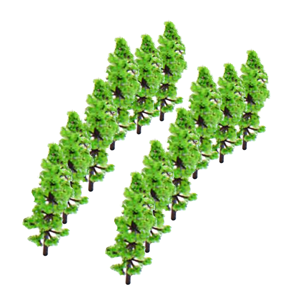 100 Packs 1:160-1:220 Miniature Fir Tree Model Train Street Railway Dioramas