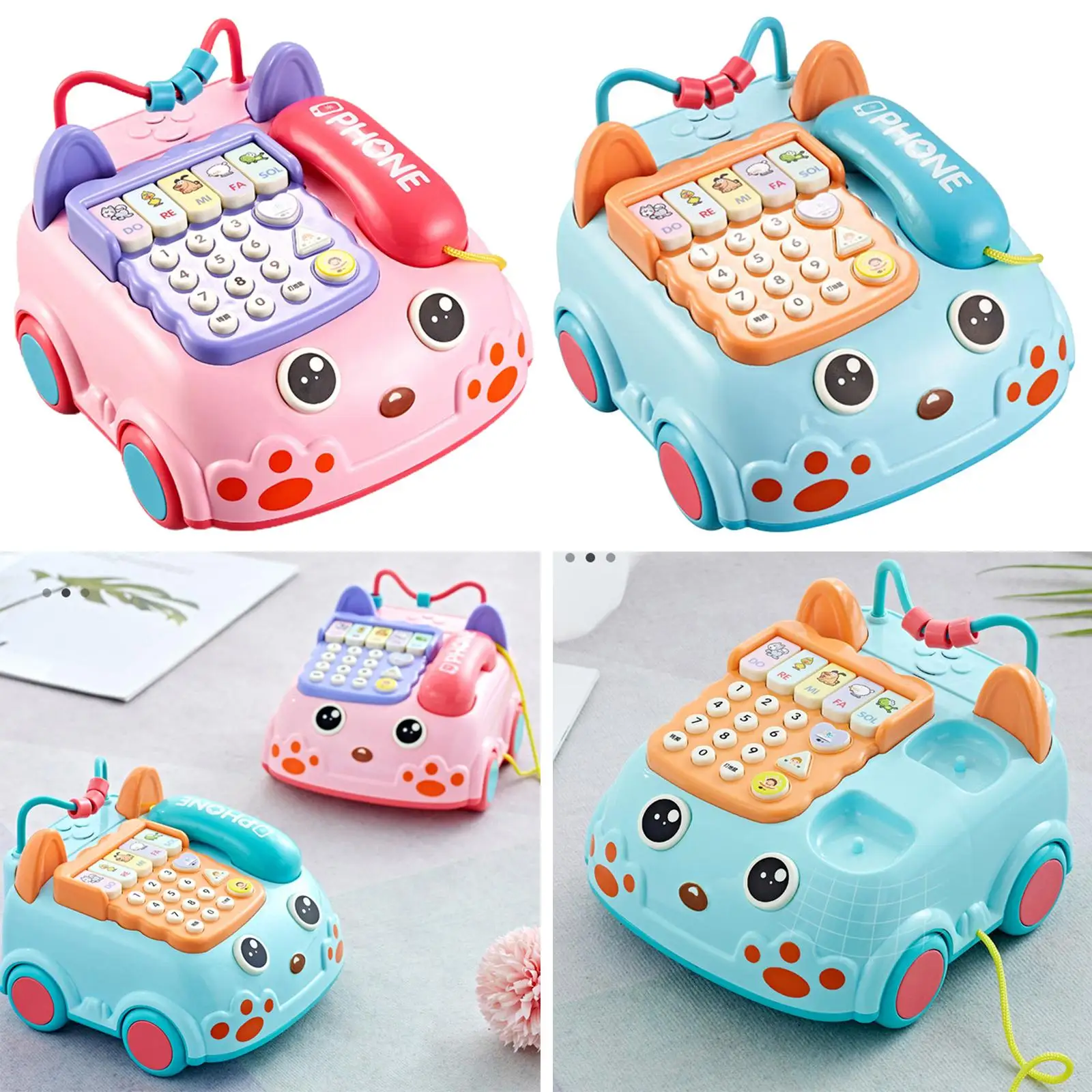 Telephone Toy Game Musical Pretend Phone Call for Kids Infants
