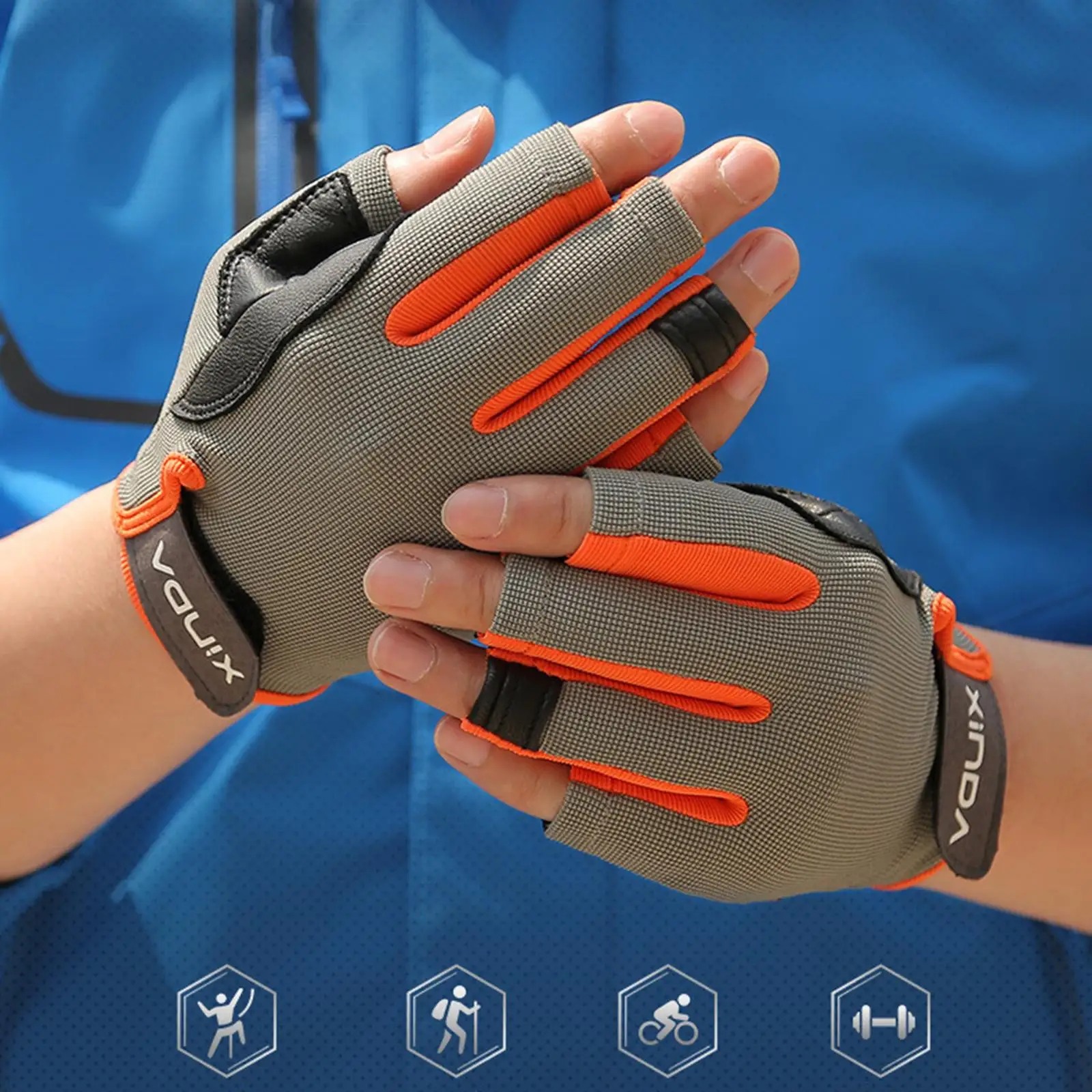 Half Finger Gloves Non Slip  Breathable Wear Resistant Gloves for Shooting  Motorcycle Climbing Men